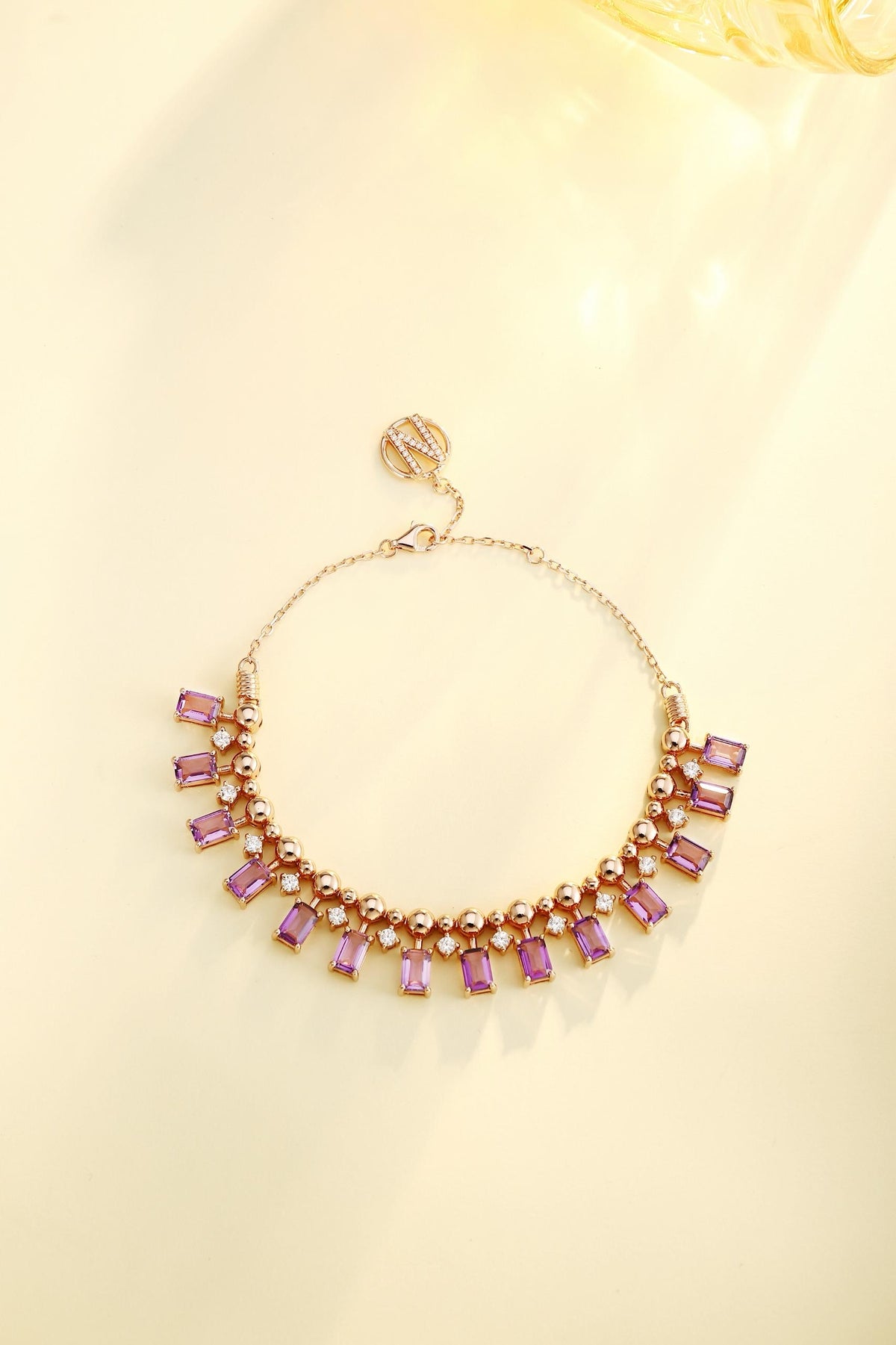 Ruby and diamond necklace by RIAZ