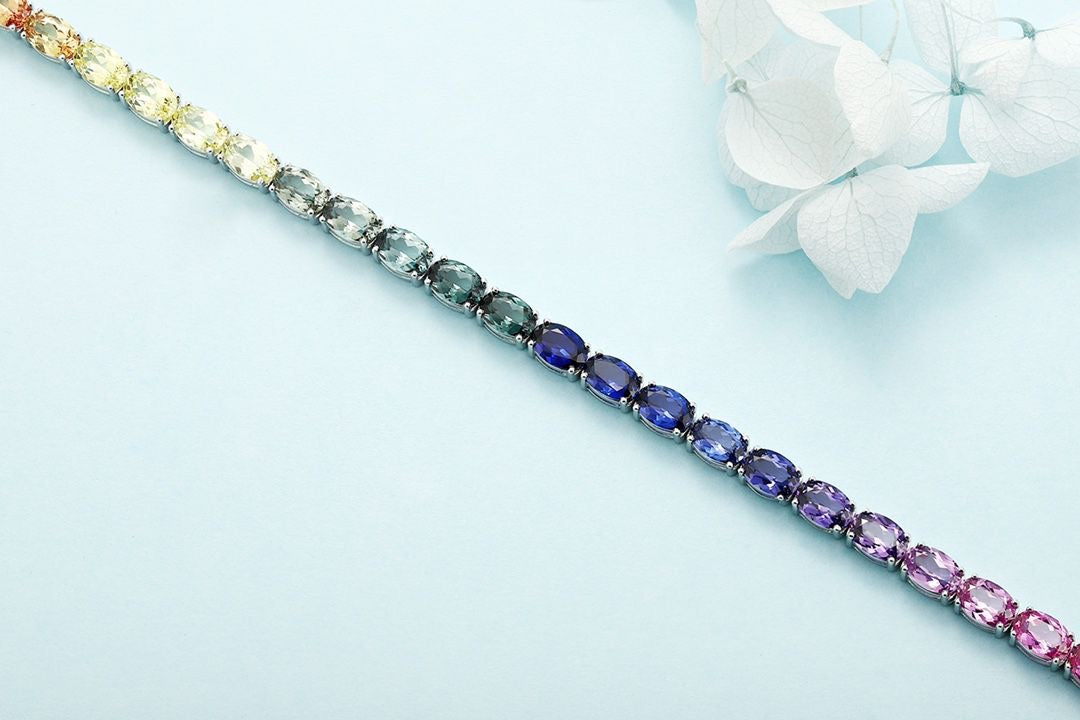 Graduated sapphire bracelet by RIAZ
