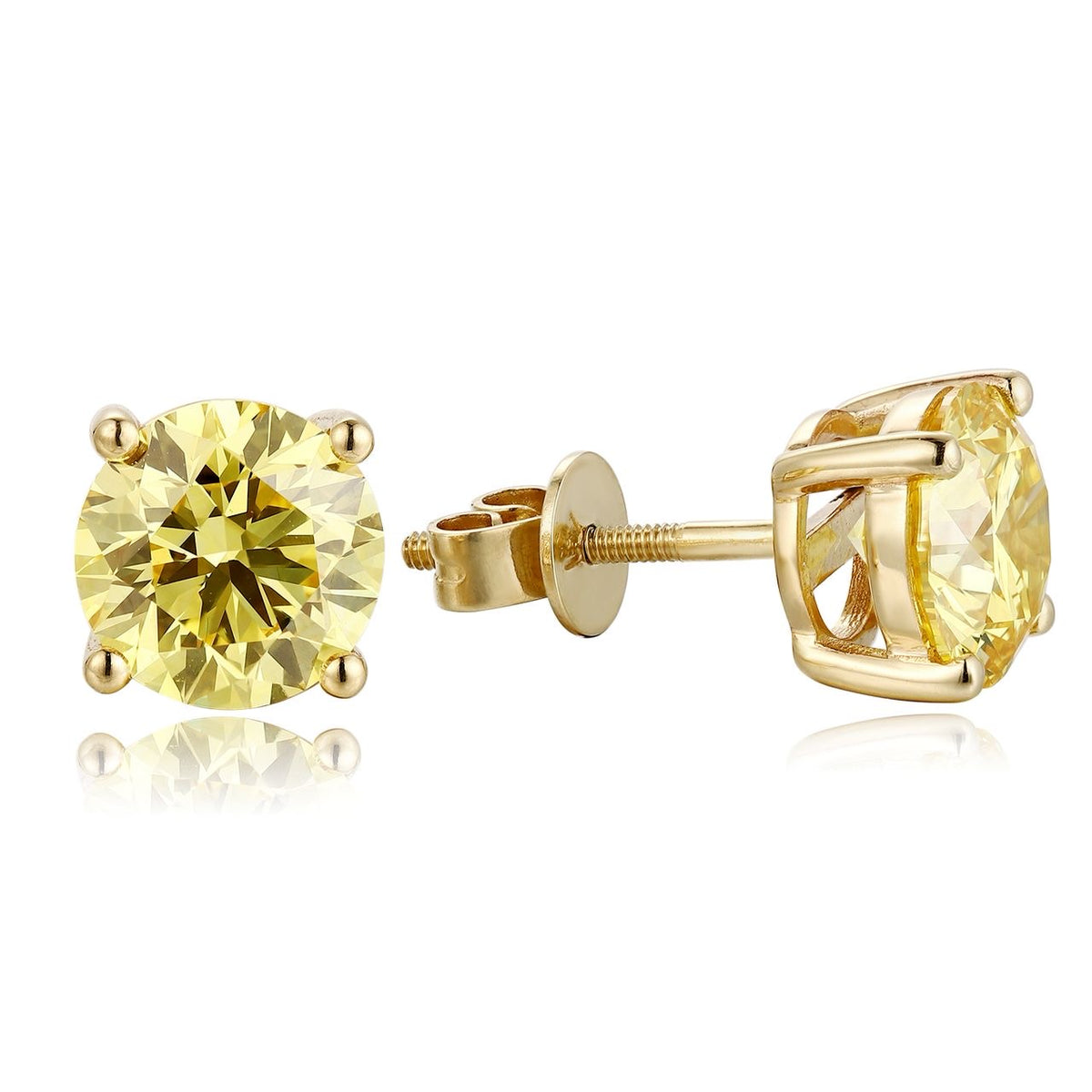 Diamond stud earrings by RIAZ