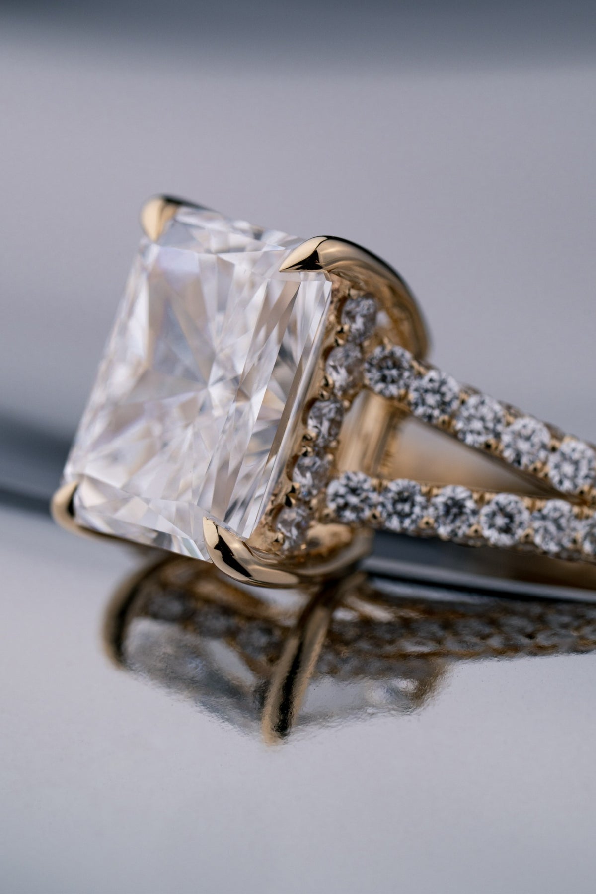 RIAZ radiant diamond commission, detailed studio view