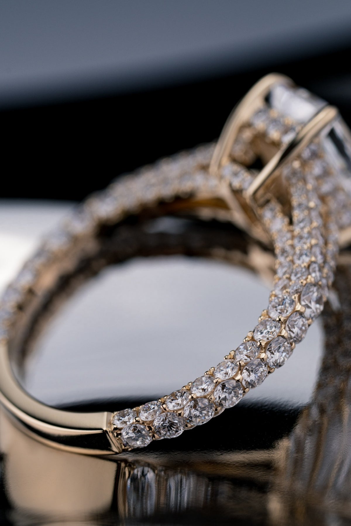 Radiant-cut diamond engagement ring by RIAZ